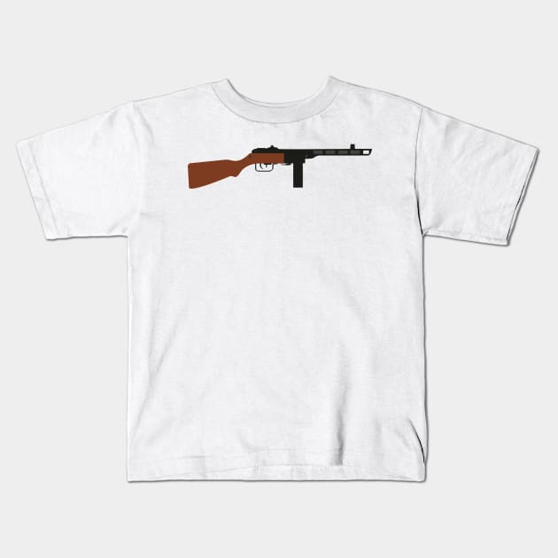PPSH41 Shpagin machine pistol Historical 1941 Soviet Union machine gun USSR. Kids T-Shirt by FOGSJ